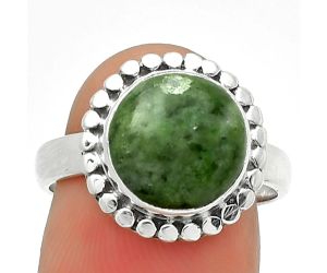 Natural Green Fuchsite Ring size-7.5 SDR190184 R-1071, 10x10 mm