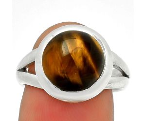 Natural Tiger Eye - Africa Ring size-7 SDR190216 R-1005, 11x11 mm