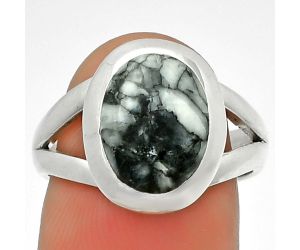 Natural Pinolith Stone Ring size-7 SDR190227 R-1005, 9x11 mm
