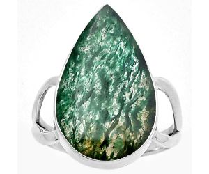 Natural Green Aventurine Ring size-9 SDR190352 R-1002, 14x22 mm