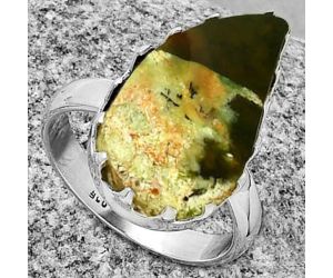 Natural Chrome Chalcedony Ring size-8 SDR190364 R-1210, 12x22 mm