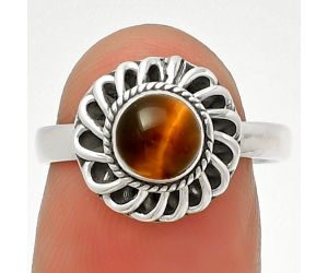 Natural Tiger Eye - Africa Ring size-7 SDR190451 R-1596, 6x6 mm
