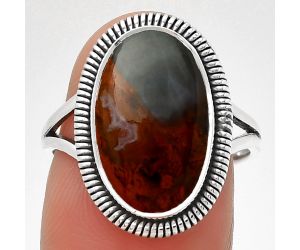 Natural Rare Cady Mountain Agate Ring size-7.5 SDR190573 R-1208, 10x16 mm