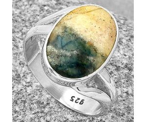 Natural Blue Scheelite - Turkey Ring size-8 SDR190747 R-1389, 11x15 mm