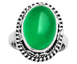 Natural Green Onyx Ring size-8 SDR190822 R-1279, 10x14 mm