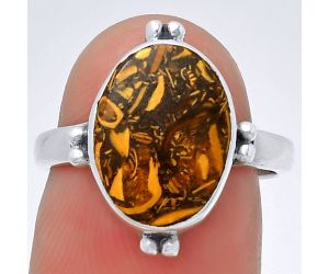Coquina Fossil Jasper - India Ring size-6.5 SDR190846 R-1127, 10x13 mm