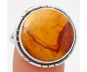 Natural Mookaite Ring size-8.5 SDR190911 R-1012, 18x18 mm