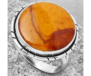 Natural Mookaite Ring size-8.5 SDR190911 R-1012, 18x18 mm