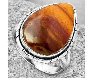 Natural Mookaite Ring size-8.5 SDR190919 R-1012, 15x21 mm