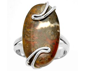 Natural Rare Cady Mountain Agate Ring size-7.5 SDR190944 R-1502, 13x22 mm