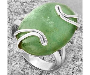 Natural Green Aventurine Ring size-7.5 SDR190958 R-1502, 14x20 mm