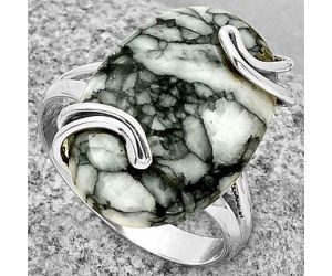 Natural Pinolith Stone Ring size-9.5 SDR190967 R-1502, 15x22 mm