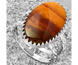 Natural Mookaite Ring size-8.5 SDR190999 R-1210, 14x21 mm