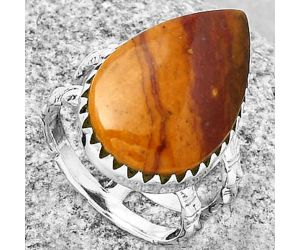 Natural Mookaite Ring size-7 SDR191003 R-1210, 14x21 mm