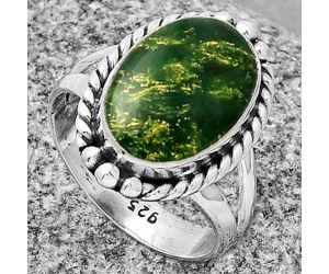 Natural Green Fuchsite Ring size-6.5 SDR191101 R-1253, 10x14 mm
