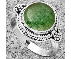 Natural Green Aventurine Ring size-8.5 SDR191188 R-1312, 11x11 mm