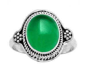 Natural Green Onyx Ring size-9 SDR191203 R-1312, 10x12 mm
