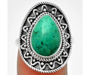 Natural Turquoise Magnesite Ring size-8 SDR191230 R-1501, 10x14 mm