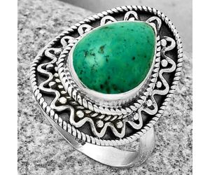 Natural Turquoise Magnesite Ring size-8 SDR191230 R-1501, 10x14 mm