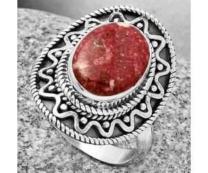 Natural Pink Thulite - Norway Ring size-7.5 SDR191247 R-1501, 9x12 mm