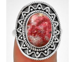 Natural Pink Thulite - Norway Ring size-8 SDR191250 R-1501, 10x13 mm