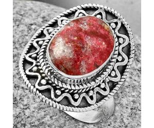 Natural Pink Thulite - Norway Ring size-8 SDR191250 R-1501, 10x13 mm