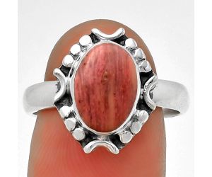 Natural Pink Tulip Quartz Ring size-8.5 SDR191343 R-1071, 8x11 mm