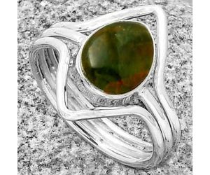 Natural Chrome Chalcedony Ring size-7.5 SDR191360 R-1460, 8x10 mm
