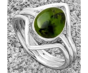 Natural Chrome Chalcedony Ring size-7 SDR191362 R-1460, 8x10 mm