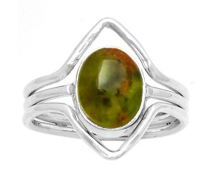 Natural Chrome Chalcedony Ring size-7 SDR191373 R-1460, 8x10 mm