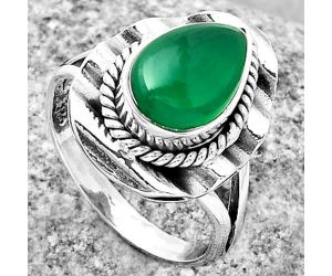 Natural Green Onyx Ring size-8 SDR191469 R-1212, 8x12 mm