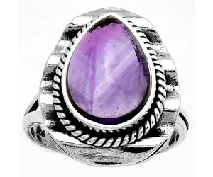 Natural Amethyst Cab - Brazil Ring size-7 SDR191485 R-1212, 10x14 mm