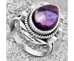 Natural Amethyst Cab - Brazil Ring size-7 SDR191485 R-1212, 10x14 mm