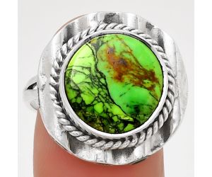Natural Green Matrix Turquoise Ring size-9 SDR191489 R-1212, 13x13 mm