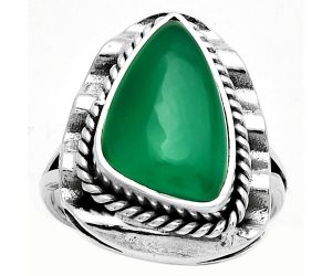 Natural Green Onyx Ring size-7 SDR191569 R-1212, 10x16 mm