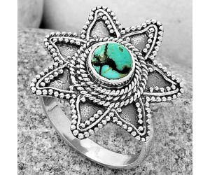 Lucky Charm Tibetan Turquoise Ring size-7.5 SDR191610 R-1146, 6x6 mm