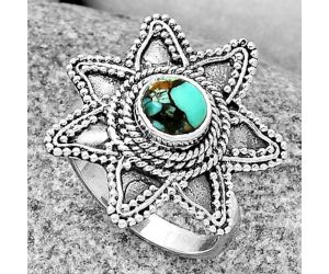 Natural Lucky Charm Tibetan Turquoise Ring size-7 SDR191618 R-1146, 6x6 mm