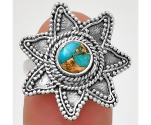 Copper Blue Turquoise - Arizona Ring size-7 SDR191654 R-1146, 6x6 mm