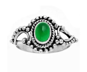 Natural Green Onyx Ring size-7 SDR192433 R-1238, 5x7 mm