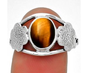 Natural Tiger Eye - Africa Ring size-8 SDR192513 R-1497, 8x10 mm