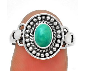 Natural Turquoise Magnesite Ring size-9 SDR192848 R-1170, 7x5 mm