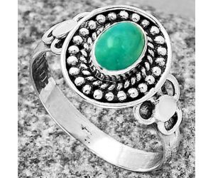Natural Turquoise Magnesite Ring size-9 SDR192848 R-1170, 7x5 mm