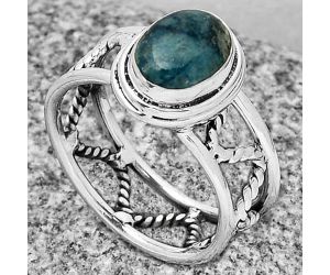 Natural Blue Scheelite - Turkey Ring size-8.5 SDR192881 R-1255, 7x9 mm