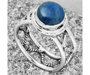 Natural Blue Quartz Ring size-7.5 SDR192892 R-1255, 9x9 mm