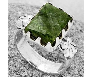 Natural Serpentine Ring size-7 SDR193043 R-1210, 10x13 mm