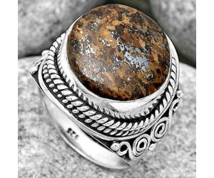 Natural Bronzite Ring size-8 SDR193072 R-1282, 15x15 mm