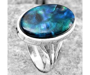 Dichroic Glass Ring size-8 SDR193263 R-1006, 12x19 mm