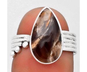 Natural Red Palm Root Agate Ring size-7 SDR193993, 9x16 mm