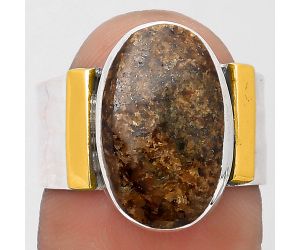 Two Tone - Natural Bronzite Ring size-7 SDR194069 R-1490, 10x16 mm