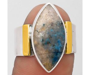 Two Tone - Natural Cavansite - India Ring size-7.5 SDR194075 R-1490, 10x20 mm